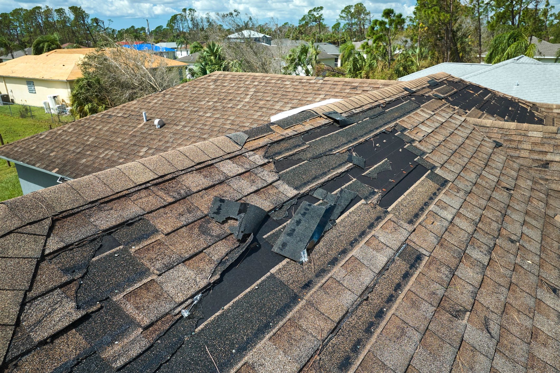 Before and after roof replacement